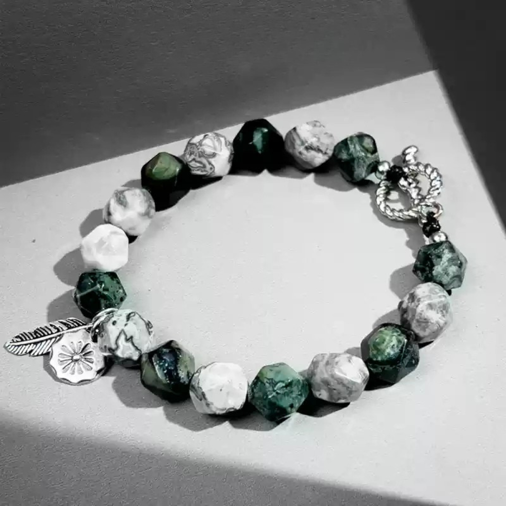 Bracelet de perles d'été Poséidon à deux pierres