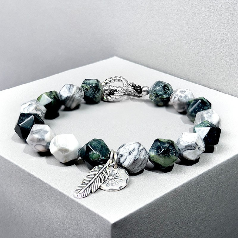 Bracelet de perles d'été Poséidon à deux pierres