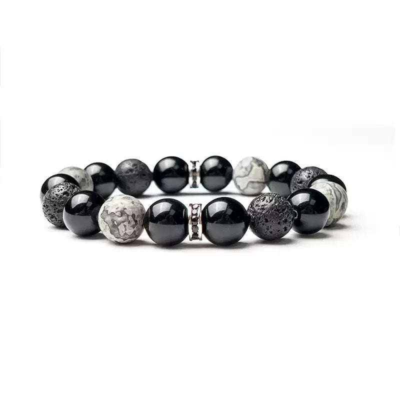 Bracelet énergétique en pierre volcanique Obsidian Drift
