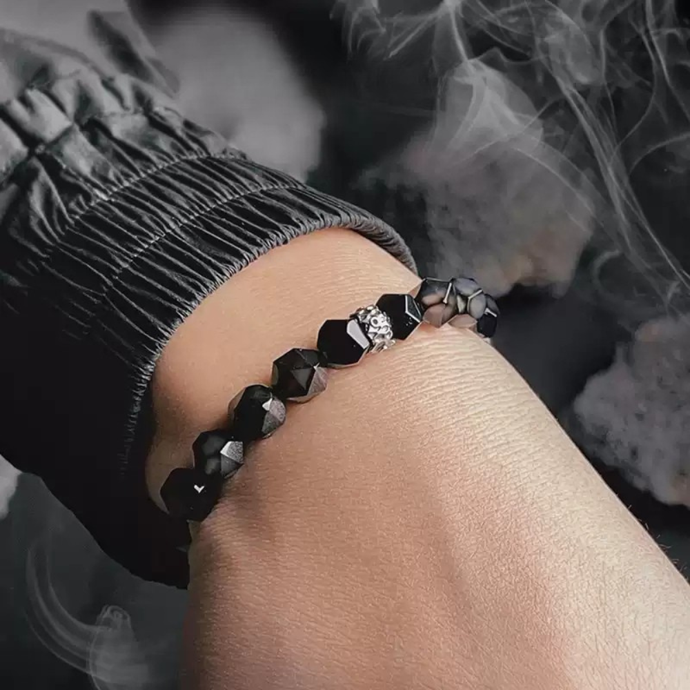 Bracelet de perles d'été Poséidon à deux pierres